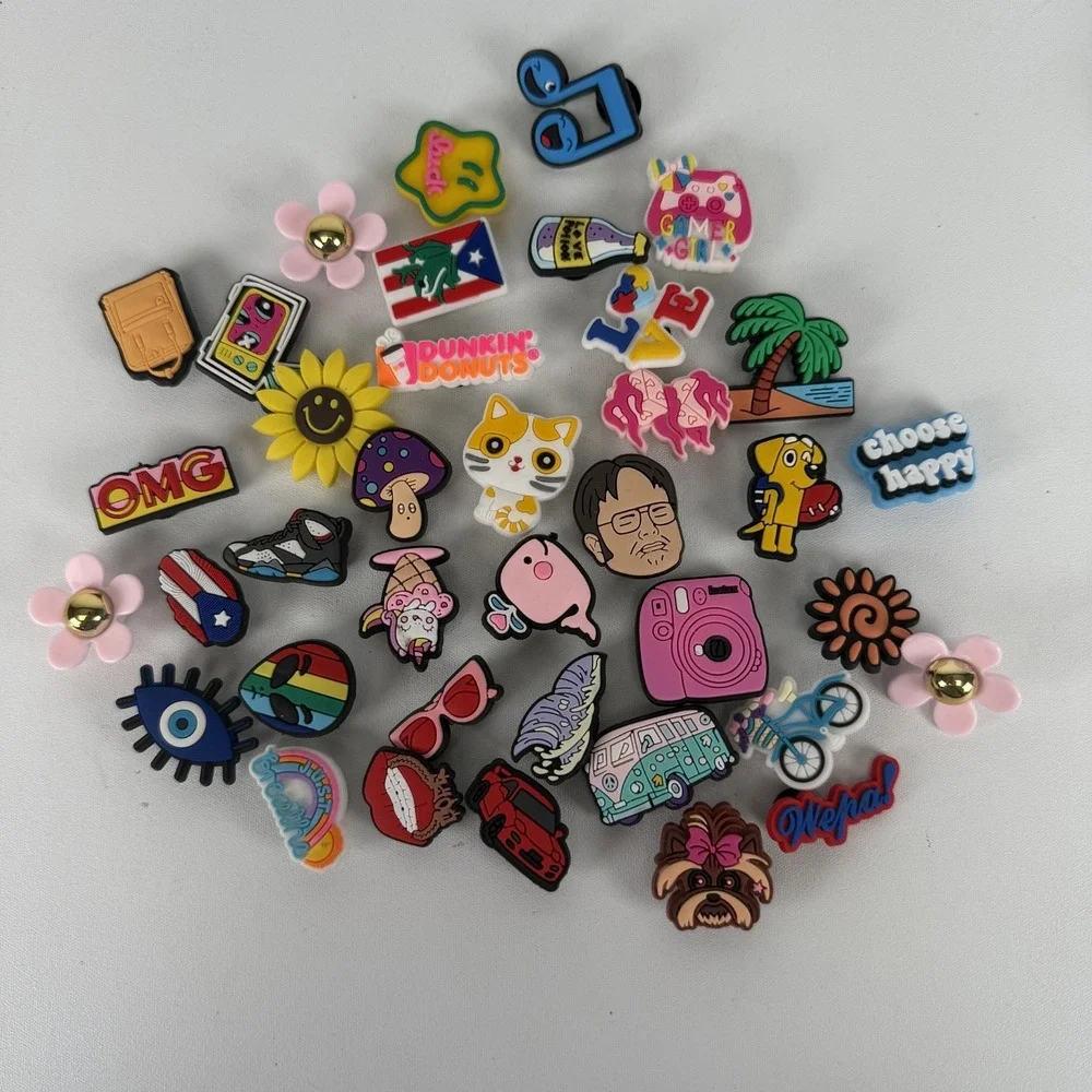 36 Pcs Mixed Pvc Shoe Charms Lot Different Charms Fit For Croc‎ Clog Sandals